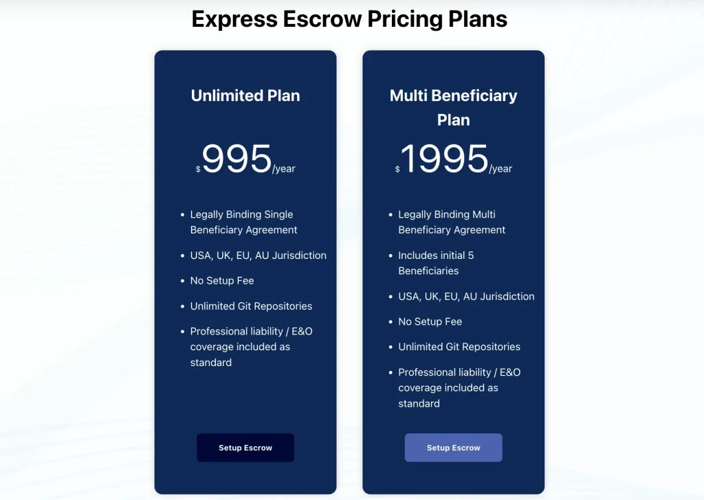 Express Escrow pricing